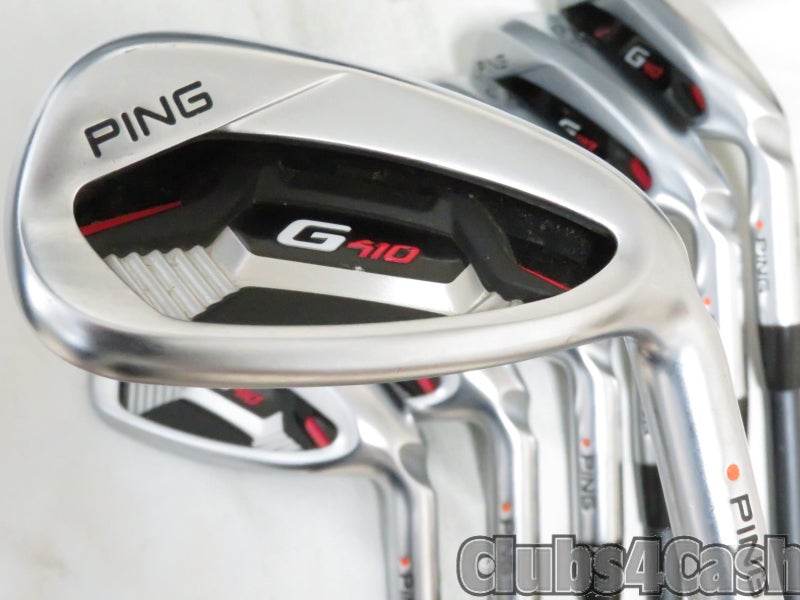 PING G410 Irons Orange Dot Graphite Alta CB Red Stiff Flex 4-P +1.5" TALL
