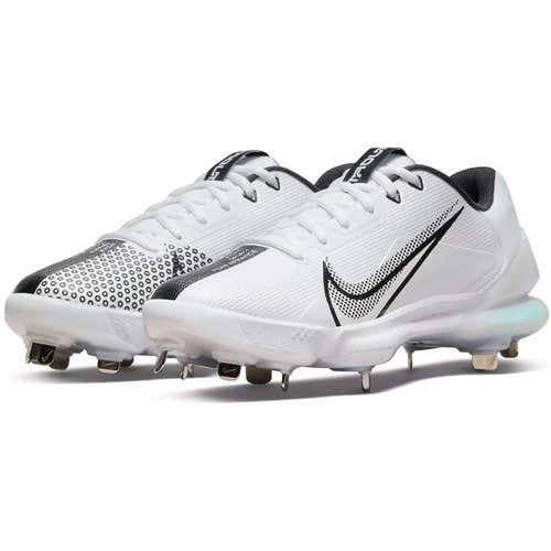 New Men's Size 9.0 Low Top Metal Baseball cleats Nike Force Zoom Trout 7 White