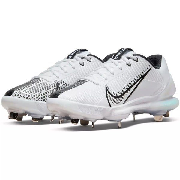 New Men's Size 9.0 Low Top Metal Baseball cleats Nike Force Zoom Trout 7 White