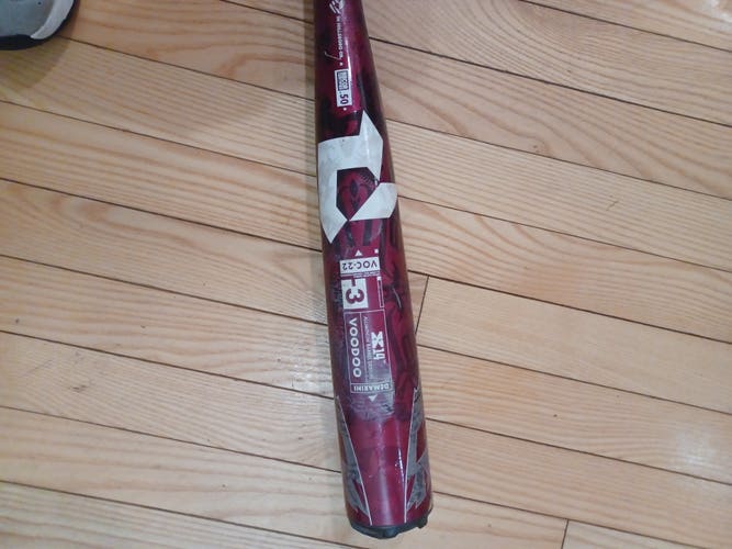 Used BBCOR Certified 2022 DeMarini Alloy Voodoo One Bat (-3) 28 oz 31"