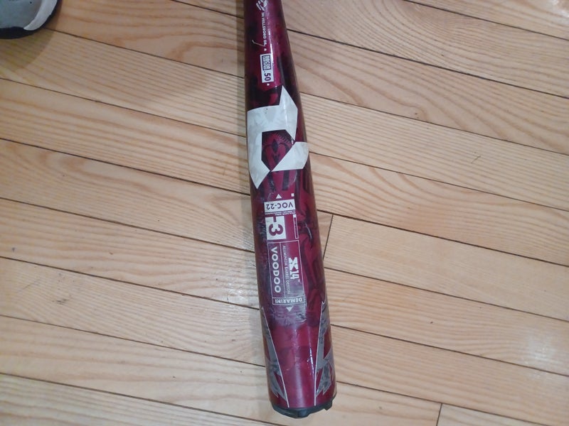 Used BBCOR Certified 2022 DeMarini Alloy Voodoo One Bat (-3) 28 oz 31"