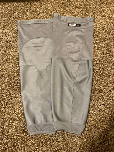 Pro Stock Gray Reebok Edge Sr XL Hockey Socks