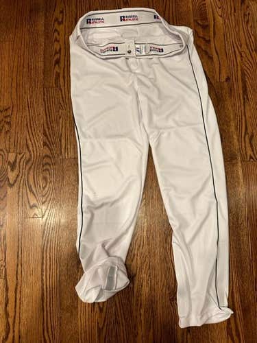 White Adult Men's New Large Russell Athletic Game Pants