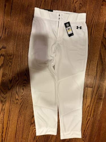White Adult Men's New Size 30 Boombah Game Pants
