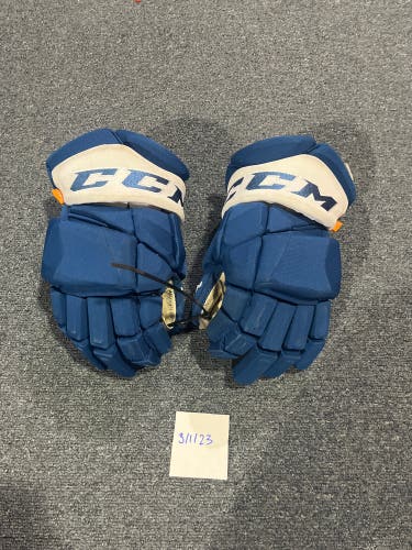 Game Used CCM HGPJSPP Pro Stock Gloves Colorado Avalanche Team Issued #93 14”