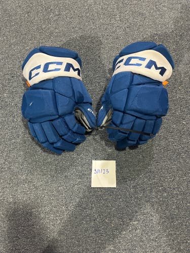 Game Used CCM HGPJSPP Pro Stock Gloves Colorado Avalanche Team Issued #74 14”