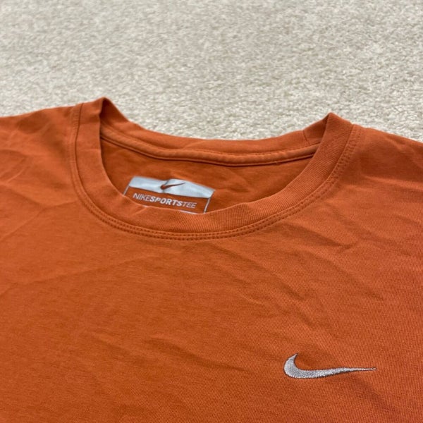 Nike, Shirts, Nike Men Drifit Orange Logo Tee Xl