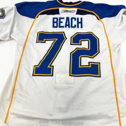 White Reebok St. Louis Blues Jersey - Size 58+ - Beach #72