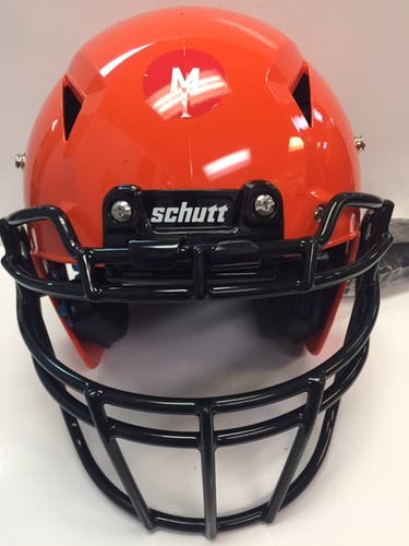 Youth Medium Schutt Vengeance A11 Helmet With Facemask Orange/Black