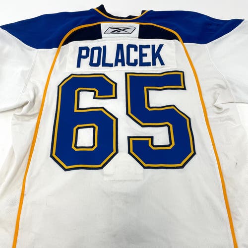 White Reebok St. Louis Blues Jersey - Size 54 - Polacek #65