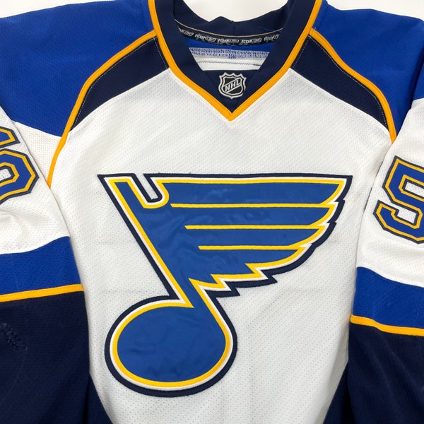 Game Issued Authentic Reebok St Louis Blues Fontaine Hockey Jersey White  Away 54