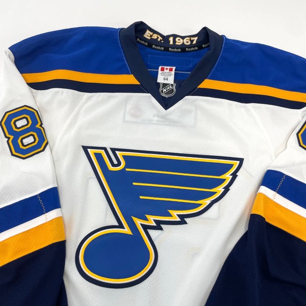 Game Issued Authentic Reebok St Louis Blues Fontaine Hockey Jersey White  Away 54