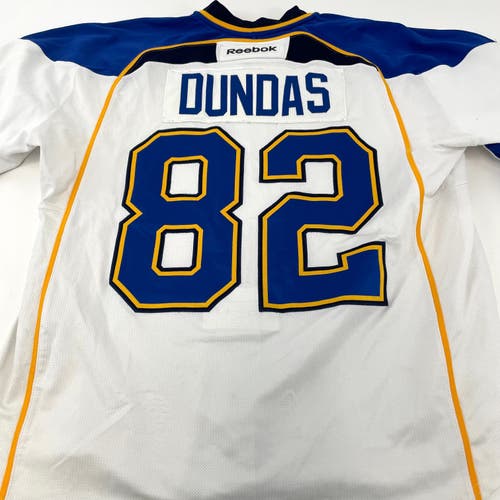 White Reebok MIC Made in Canada St. Louis Blues Jersey - Size 58 - Dundas #82