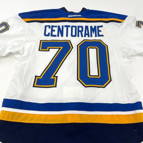 White Reebok MIC Made in Canada St. Louis Blues Jersey - Size 56 - Centorame #70