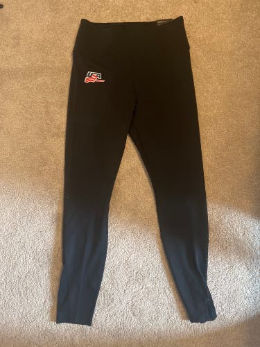 USA Hockey Dry Fit Leggings / Medium / Black