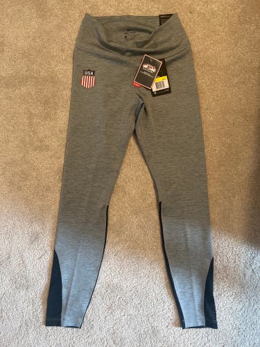 USA Hockey Nike Dry Fit Leggings / Medium / Grey