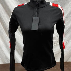 HEAD Rebels Wild Women's Padded Arm Retro Mid-Layer Ski Shirt Black Small NEW