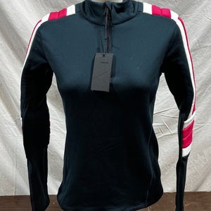 HEAD Rebels Wild Women's Padded Arm Retro Mid-Layer Ski Shirt Blue Small NEW