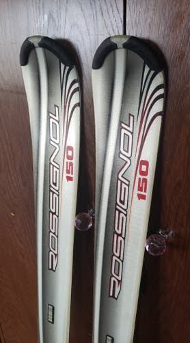 150cm ROSSIGNOL EDGE ADULT SKIS w/Rossignol Easy Adjust To Most Adult Boot *USED* CLEAN/READY TO USE