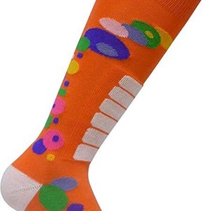 WOMEN'S EUROSOCK FREE-STYLE SILVER SKI SOCK #0816W (ORANGE) SMALL 5-8