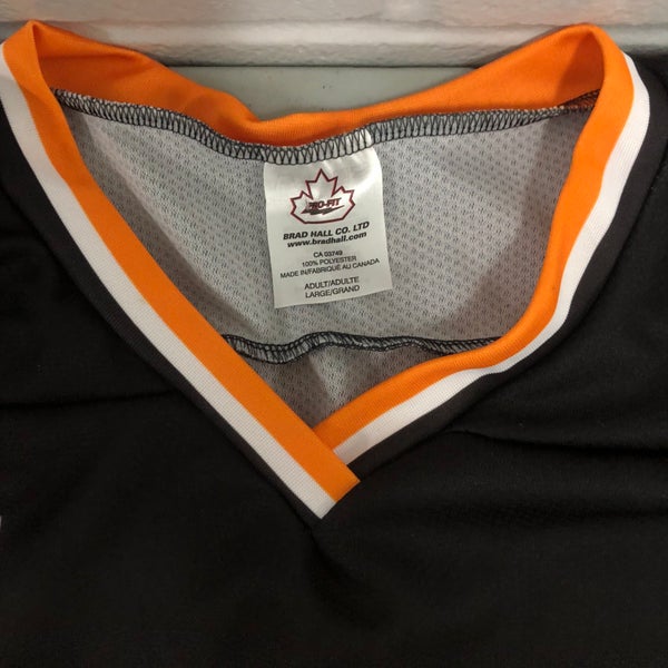 Orangeville Tigers mens large #18 BROWN game jersey