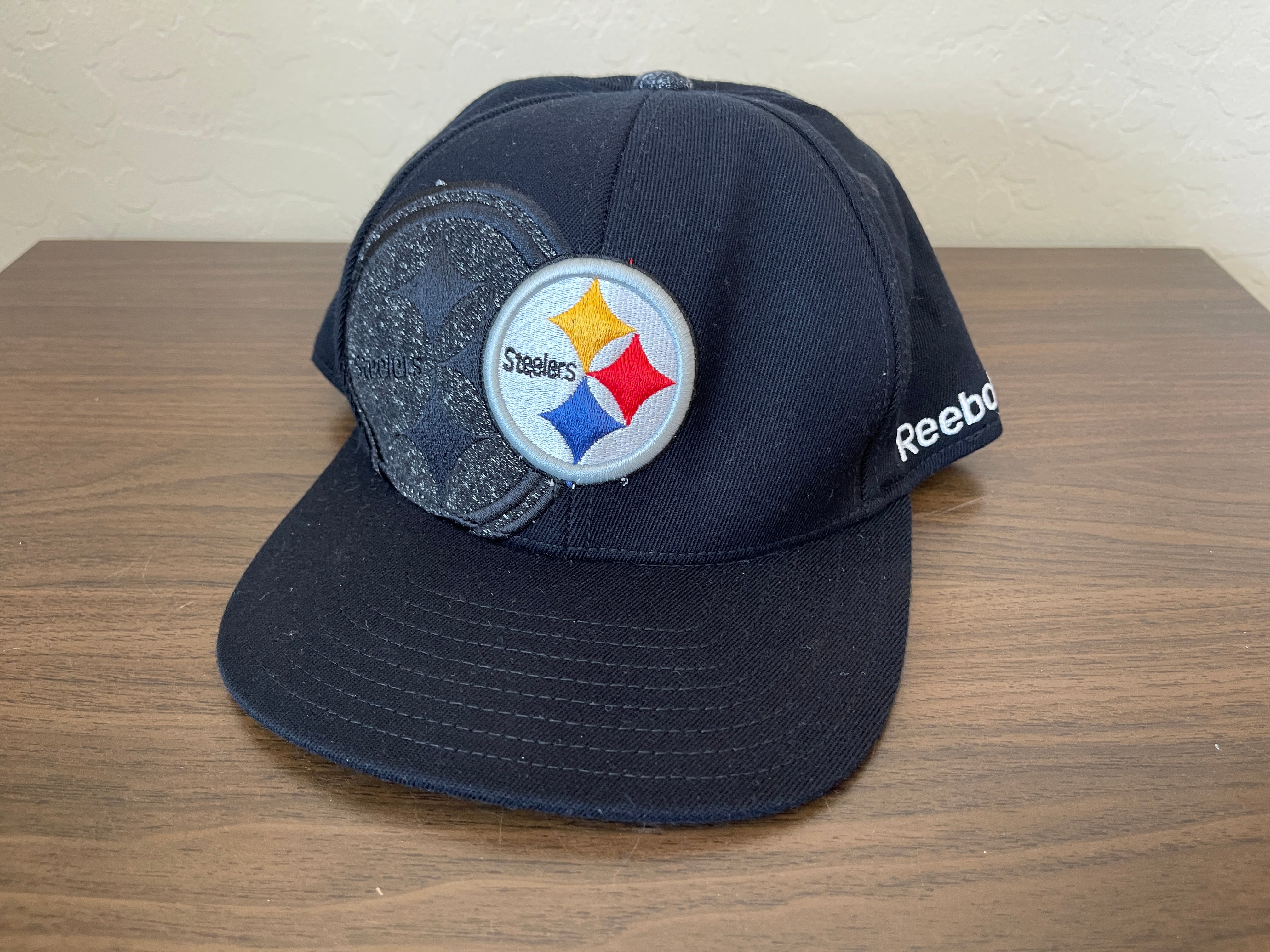 PITTSBURGH STEELERS Hat Cap Adjustable NFL Sewn Logo REEBOK ON FIELD Gear