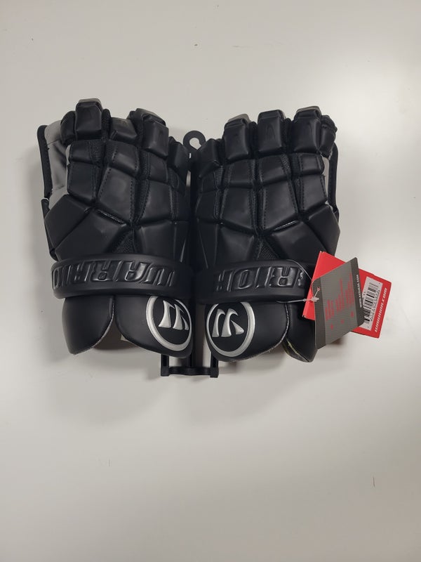 New Goalie Warrior Nemesis Black Lacrosse Gloves 14" Extra Large