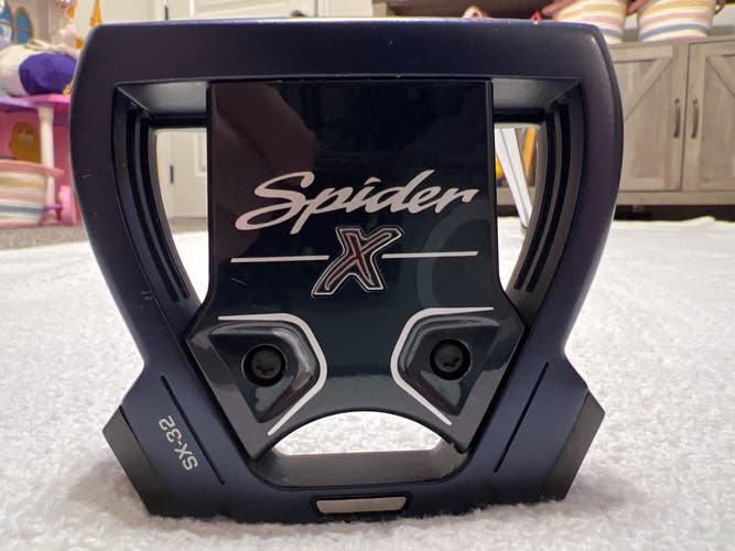 Men's Mallet Uniflex 33" Taylormade Spider x Putter Model Sx-32. Golf Pride Grip. Upgraded Headcover