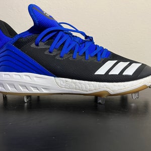 Adidas Boost Icon 4 Metal Baseball Cleats Men's Size 10 CG5154 Blue / Black.