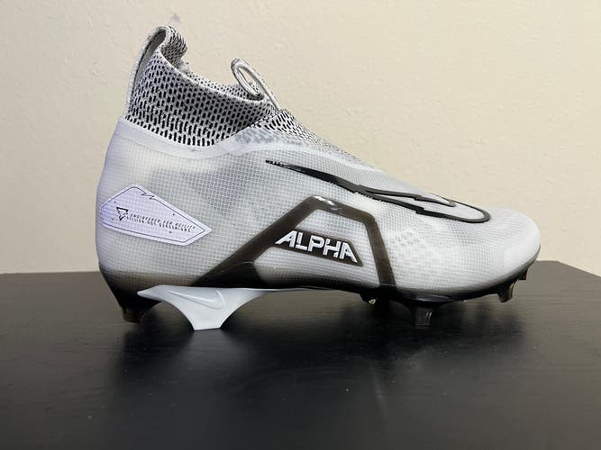 Nike Alpha Menace Elite 3 Football Cleats Men's Size 10.5 CT6648-100 White Grey.