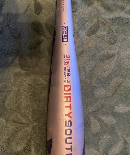 Used BBCOR Certified 2023 SWAG S7 Dirty South Bats Composite Bat (-3) 28 oz 31"