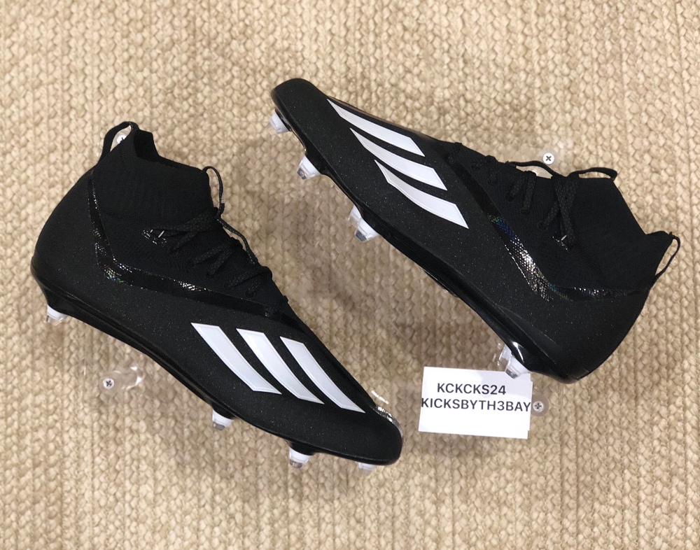 Adidas Adizero Primeknit Football Cleats Black GW7994 Men's size 13.5 Detachable