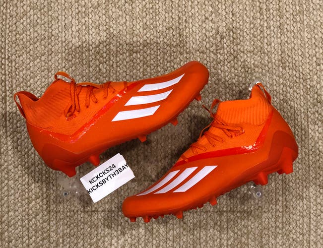 Adidas Adizero Primeknit Football Cleats Orange SM GY5382 Mens size 13.5