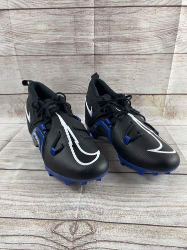 Nike Alpha Menace Pro 3 Football Cleats Mens Size 11 Black Blue CT6649 007