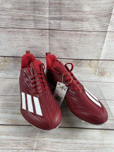 Adidas Adizero Football Cleats Power Red Cloud White GW5058 Size 10.5