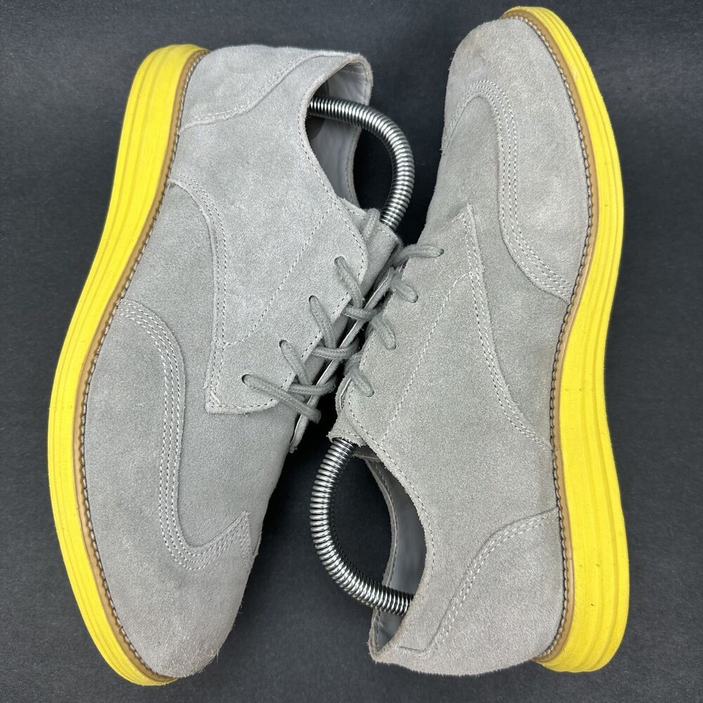 grey and yellow dress shoes Men's Henry-21 Wing Tip Lace Up Oxford Dress Shoes 7.5 D(M) US / Gray main image 1
