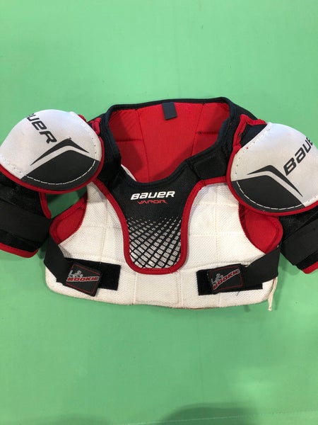 Bauer Youth Ice Hockey Shoulder Pads Size Large LiL Sport Black Great  Condition