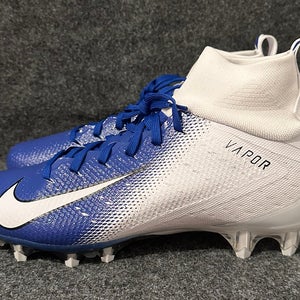 Men’s Nike Vapor Untouchable Pro 3 Football Cleats White/Blue AO3021-145  Size 11