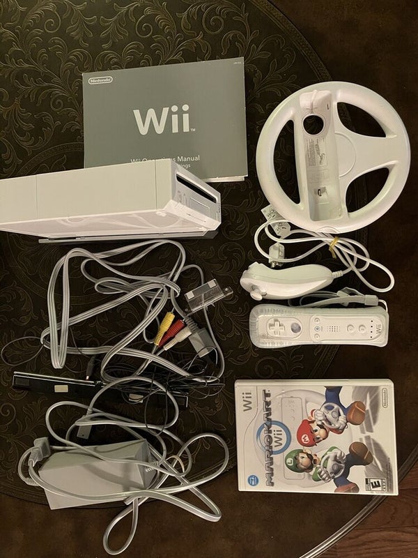 Wii Console Bundle (1 Controller) w/ Mario Cart - Tested
