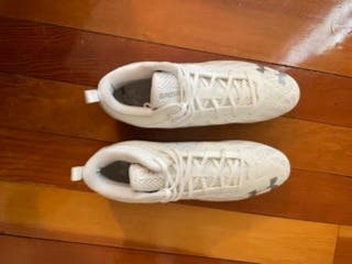 Size 10 UA Cleats new white