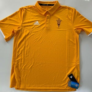 NWT mens size XL Adidas arizona sundevils climalite polo shirt BSBL