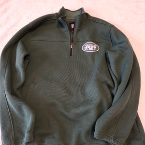NEW YORK JETS Green Used Adult Unisex XL G3  1/4 zip insulated pullover Sweatshirt