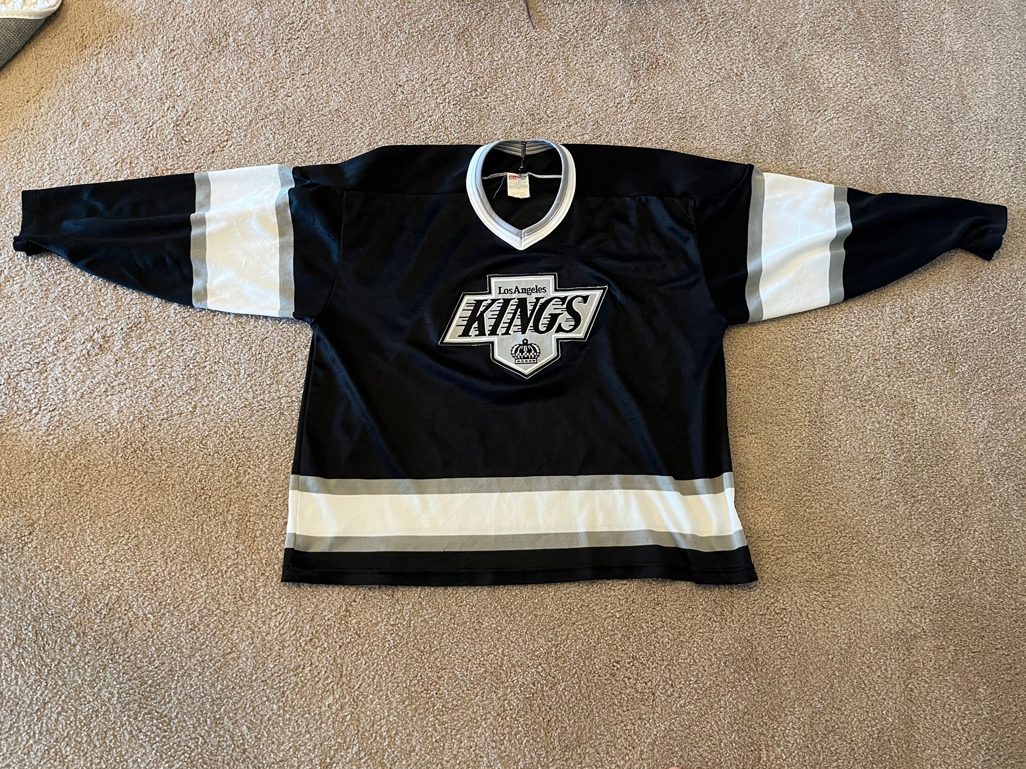 Vintage NHL Los Angeles Kings #77 CCM Maska Hockey Jersey Black/Purple  Men's XL
