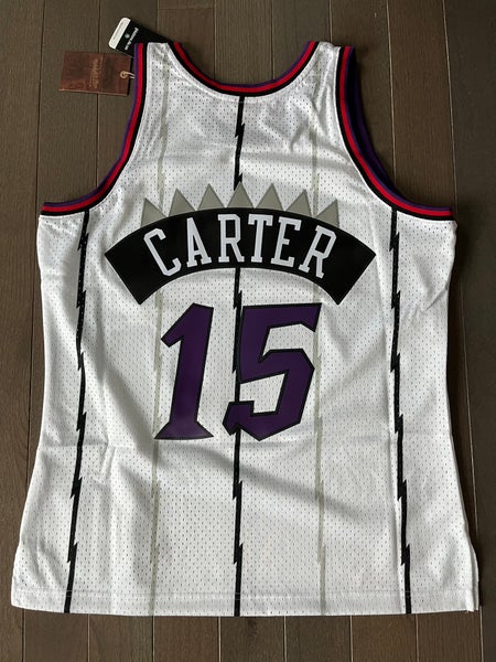 Toronto Raptors Vince Carter White Jersey-NBA NWT by Mitchell & Ness