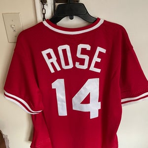 Pete Rose Cincinnati Reds Mitchell & Ness MLB Men’s Jersey L