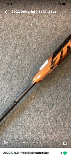 Like New! Used DeMarini (-3) 28 oz 31" Zoa Bat