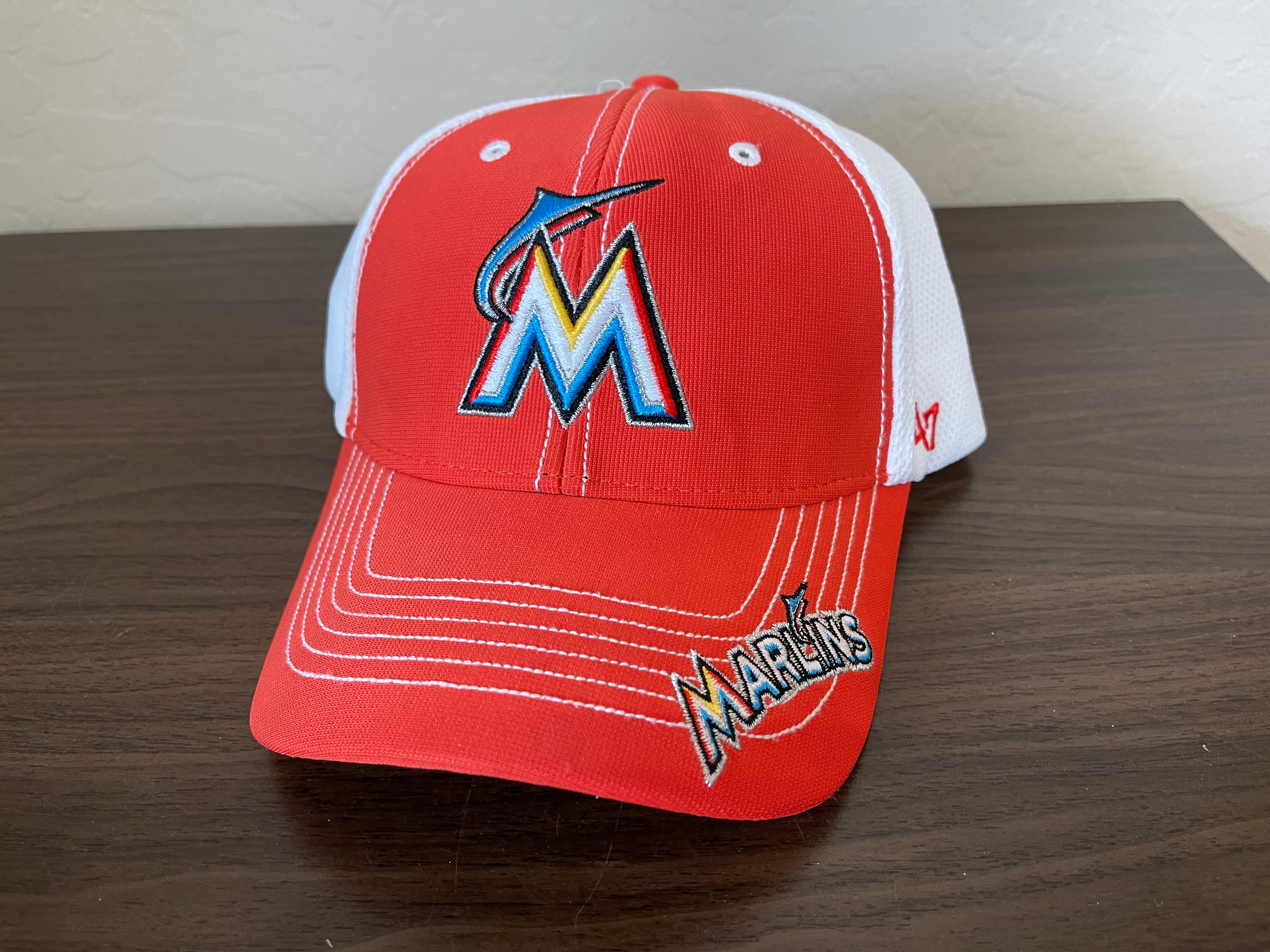 47 Brand Miami Marlins MLB Clean Up Strapback Baseball Cap Dad Hat MLB  Baseball Caps