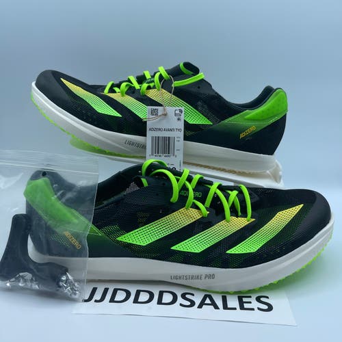 Adidas Adizero Avanti TYO Track & Field Shoes Black Green GY8418 Men’s Sz 11 $150