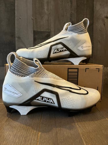 Nike Alpha Menace Elite 3 Football Cleats White Grey CT6648-100 Men’s Size 9.5