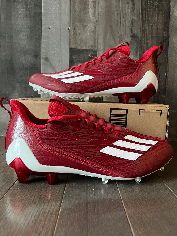 Adidas Adizero Football Cleats Power Red Cloud White GW5058 Size 12 FB